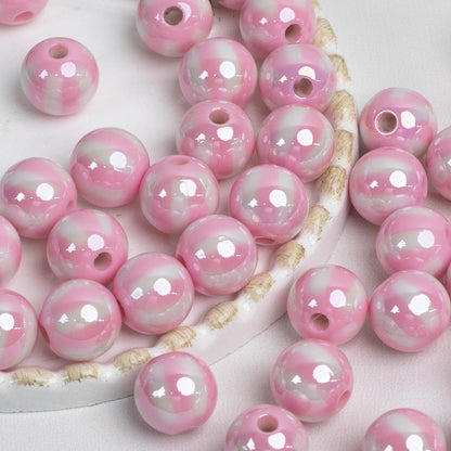 12mm Electroplated Circus Color Mix Acrylic Beads Picture color-08 12mm by Acrijoy