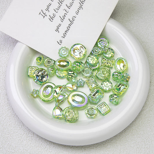 Moonlight Silver Electroplated Acrylic Beads