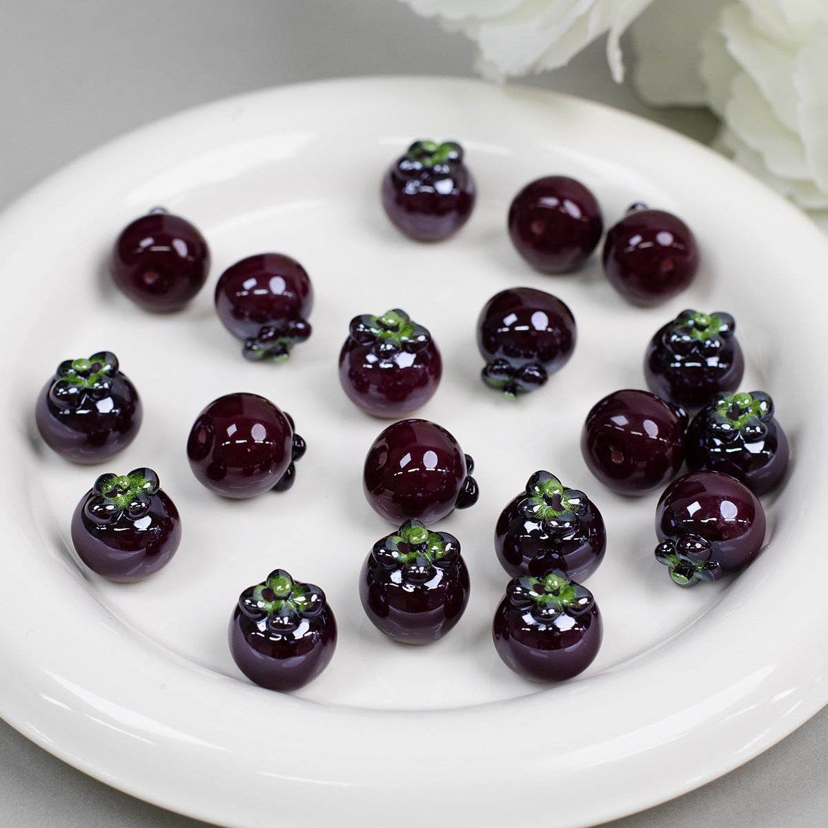 3D Moonlight Metallic Resin Apple Charms Picture color-13 10 by Acrijoy