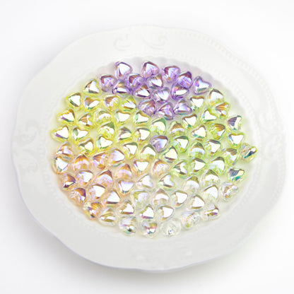 Moonlight Clear Acrylic Heart Beads