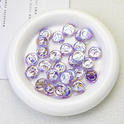 Lavender Moonlight Electroplated Acrylic Beads