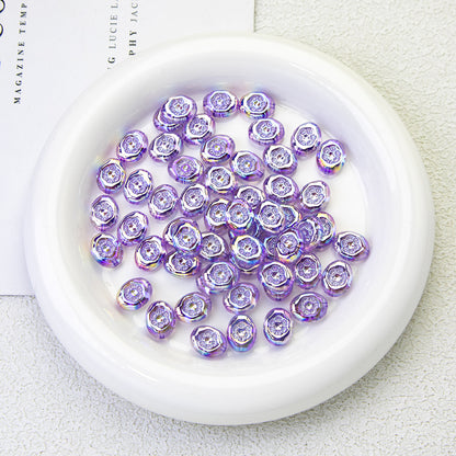 Lavender Moonlight Electroplated Acrylic Beads