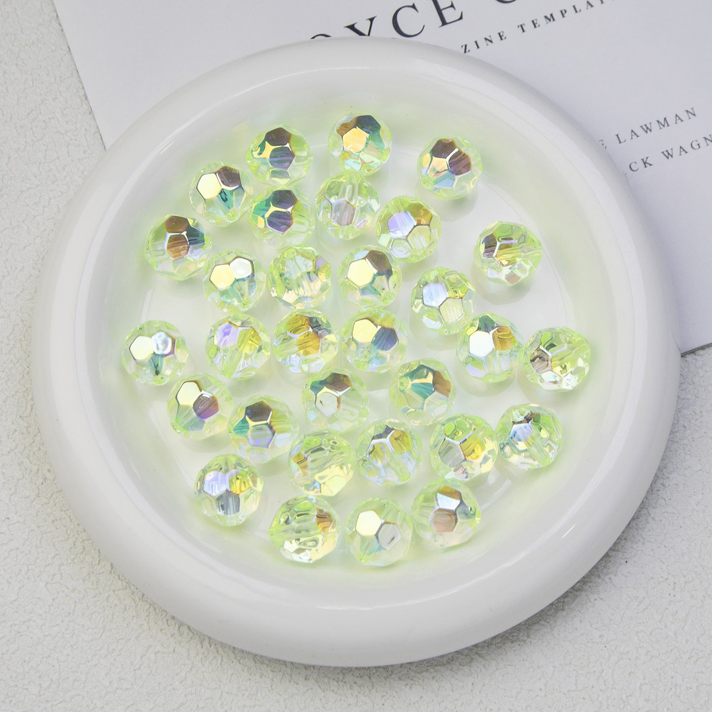 Moonlight Faceted Acrylic Beads