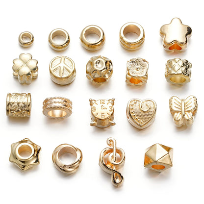 Large Hole Pearlescent Acrylic Spacer Beads by Acrijoy