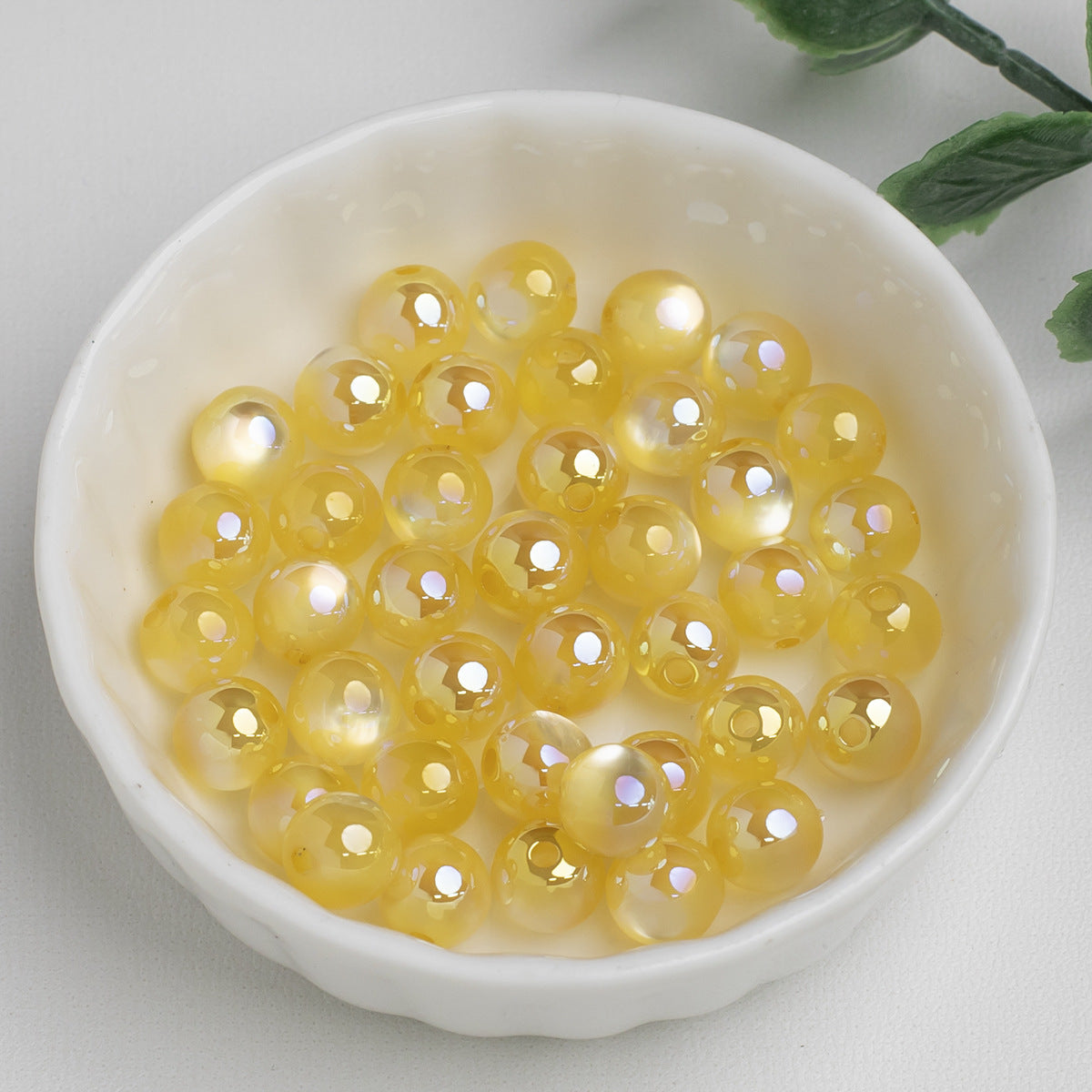 High Gloss Electroplated Moonlight Cat Eye Round Beads Picture color-25 8mm by Acrijoy