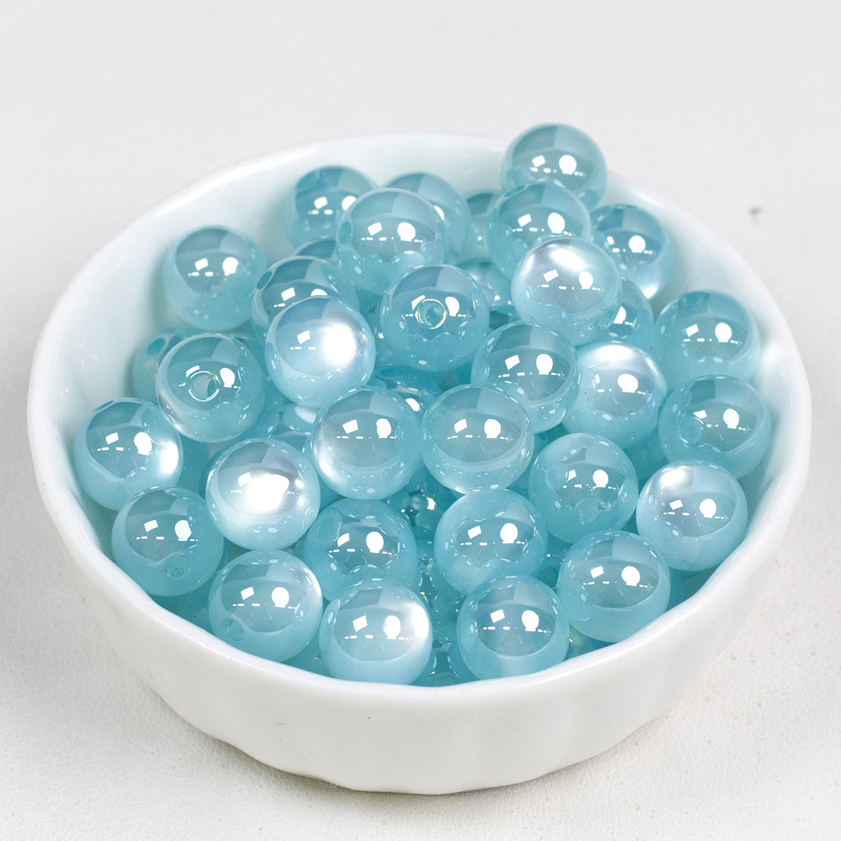 Moonlight Cat Eye Glass Beads Round Loose Picture color-16 10mm by Acrijoy