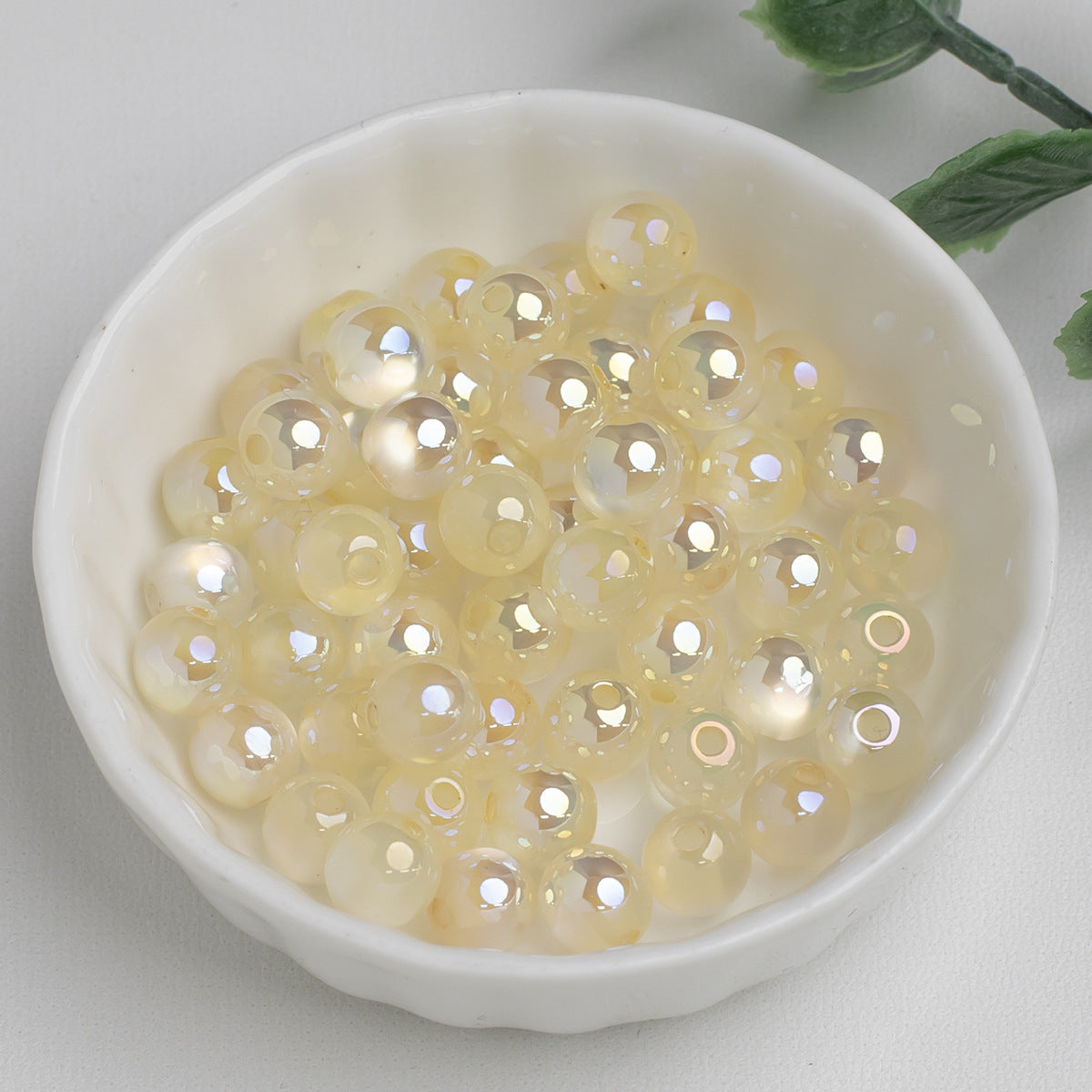 High Gloss Electroplated Moonlight Cat Eye Round Beads Picture color-24 8mm by Acrijoy