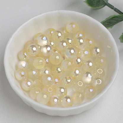 High Gloss Electroplated Moonlight Cat Eye Round Beads Picture color-24 8mm by Acrijoy