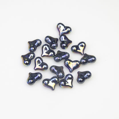 Moonlight Peach Heart Beads