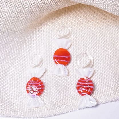 Festive Christmas Tree and Wreath Glass Beads Christmas Striped Candy by Acrijoy