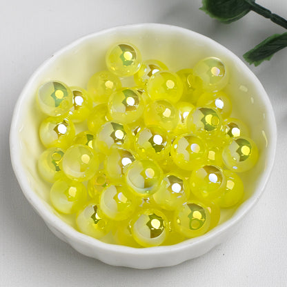 Moonlight Cat Eye Glass Beads Round Loose Picture color-14 10mm by Acrijoy