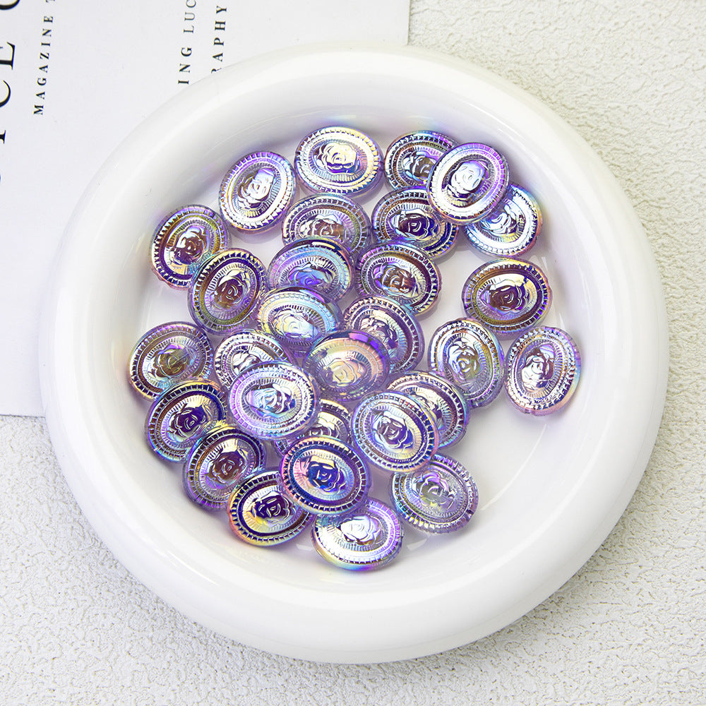 Lavender Moonlight Electroplated Acrylic Beads
