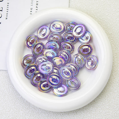 Lavender Moonlight Electroplated Acrylic Beads