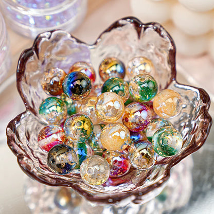 Gradient Color Gold Foil Glass Beads by Acrijoy