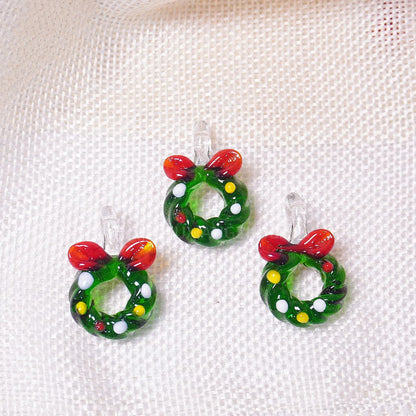 Festive Christmas Tree and Wreath Glass Beads Christmas wreath by Acrijoy