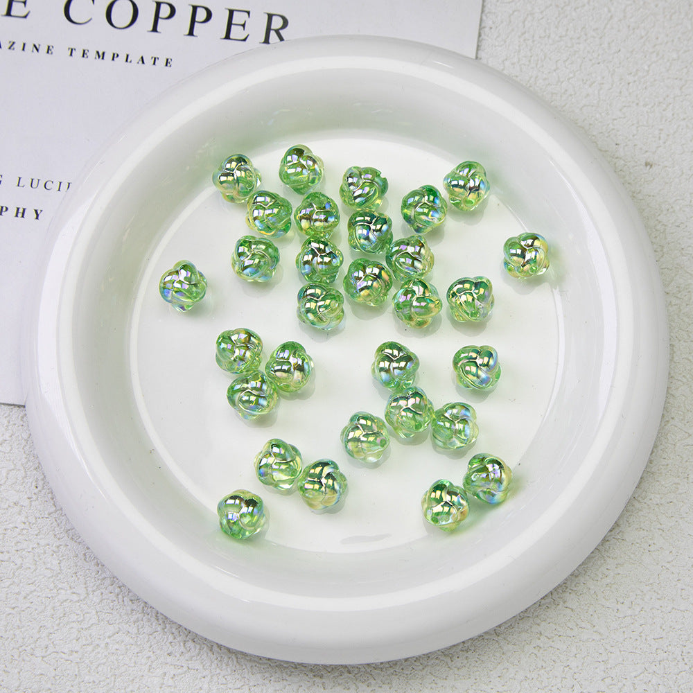 Moonlight Silver Electroplated Acrylic Beads