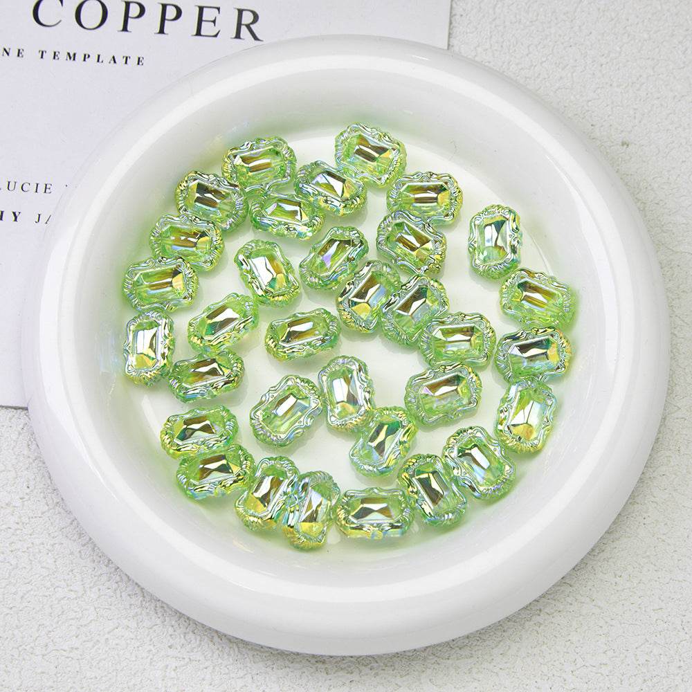 Moonlight Silver Electroplated Acrylic Beads