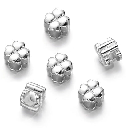 Large Hole Pearlescent Acrylic Spacer Beads 23 Silver 50 by Acrijoy