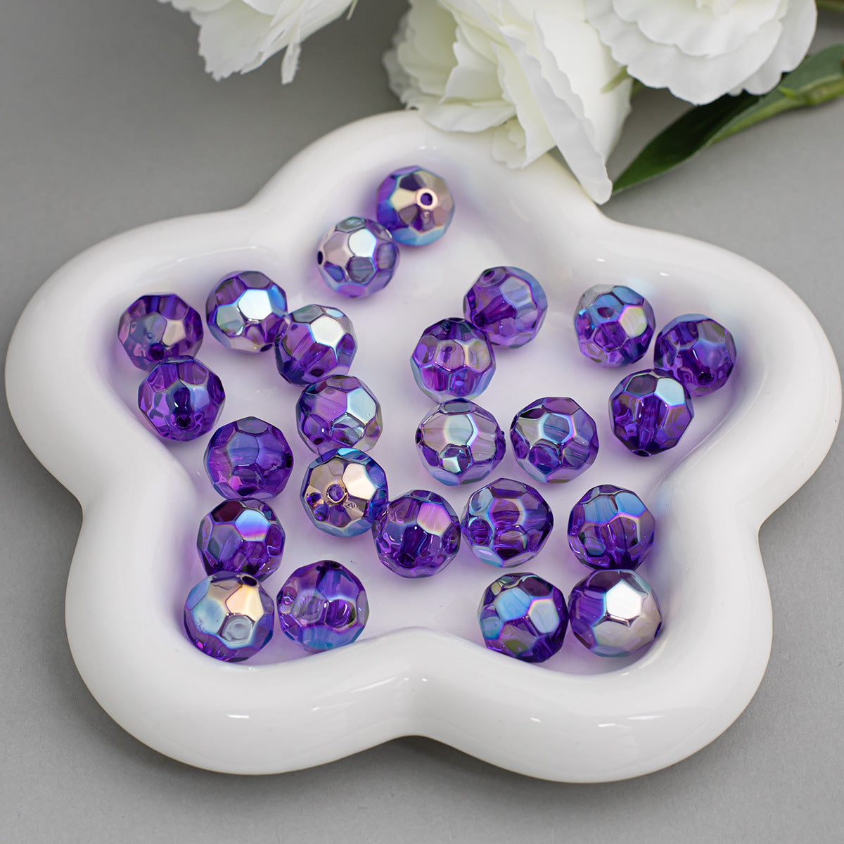 Moonlight Faceted Acrylic Beads