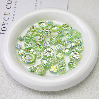 Moonlight Silver Electroplated Acrylic Beads