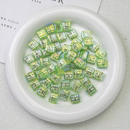 Moonlight Silver Electroplated Acrylic Beads