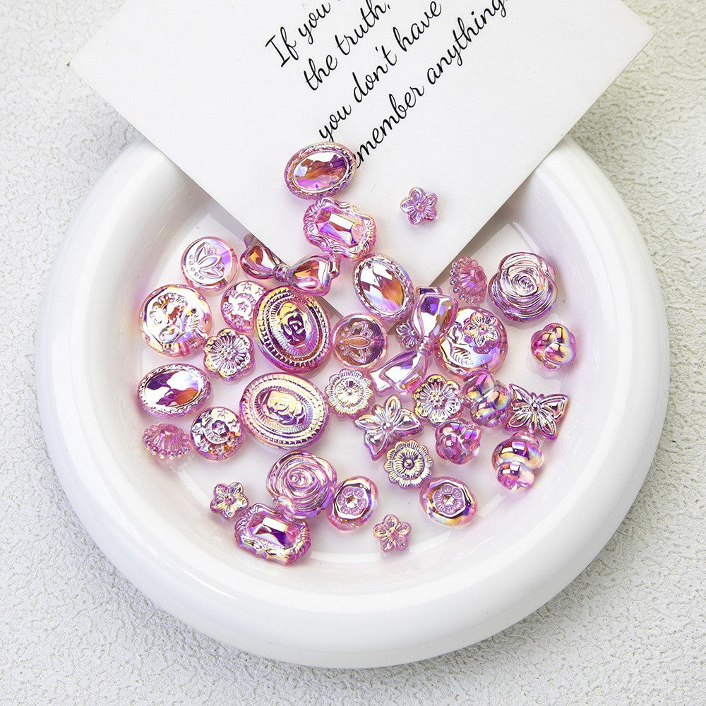 Pink Moonlight Acrylic Beads