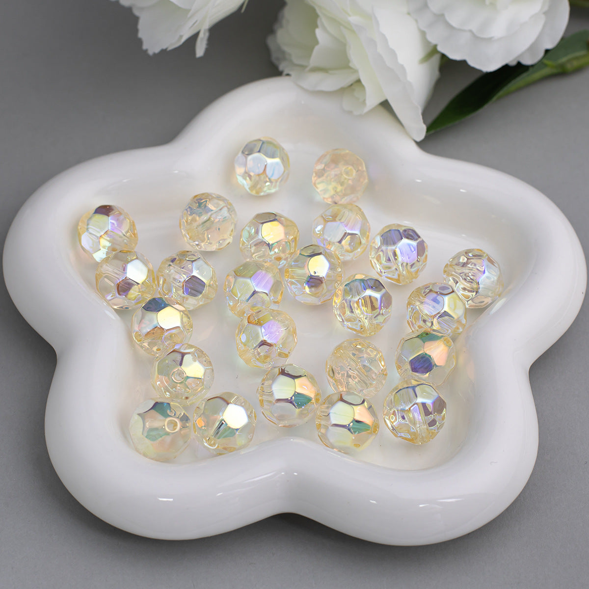 Moonlight Faceted Acrylic Beads