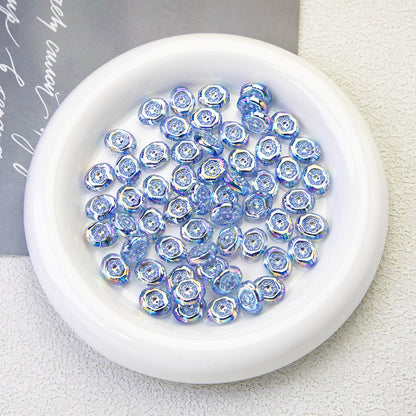 Moonlight Blue Electroplated Acrylic Beads