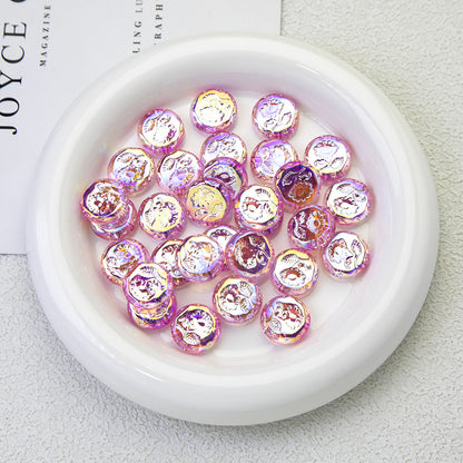 Pink Moonlight Acrylic Beads