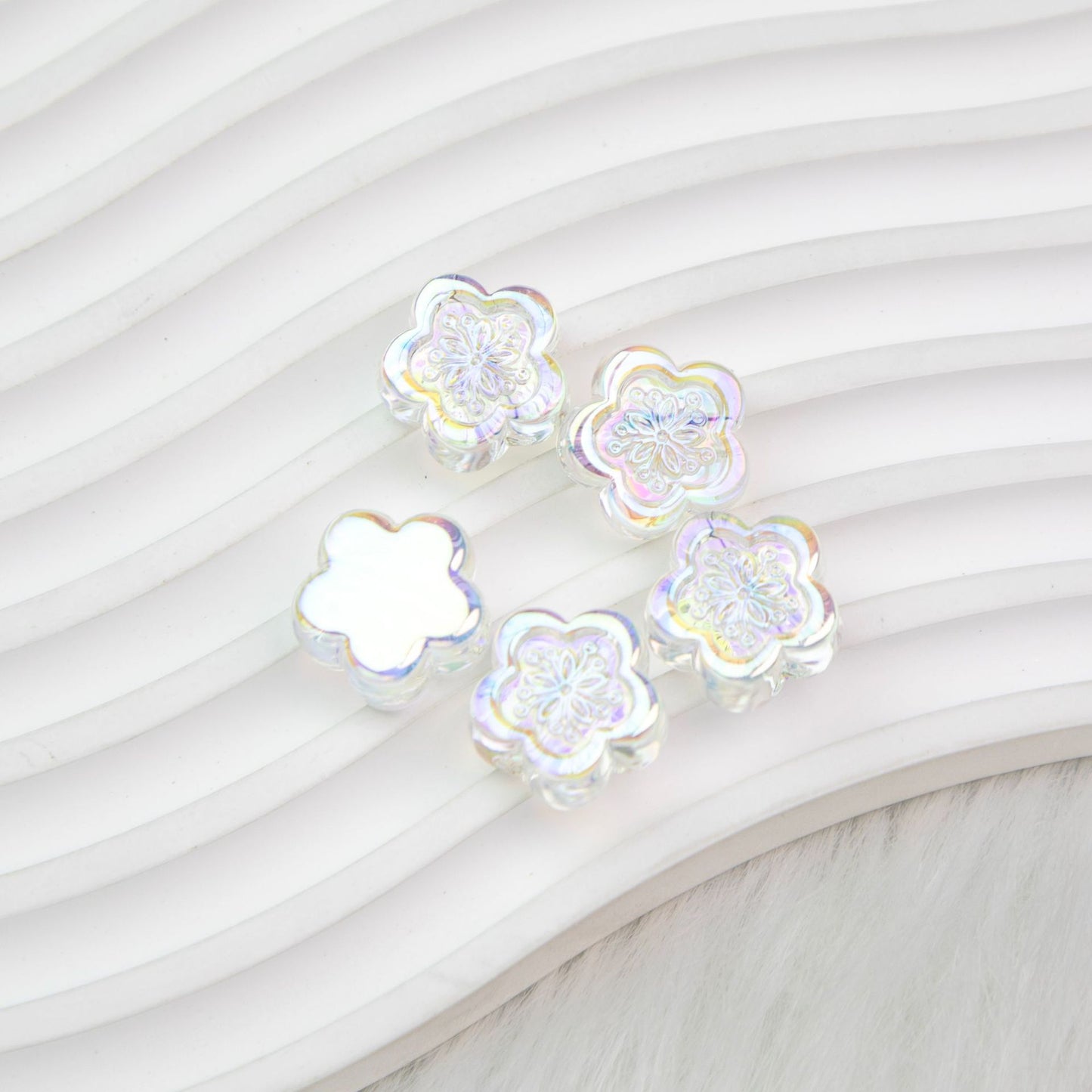 Moonlight Transparent Sakura Acrylic Beads