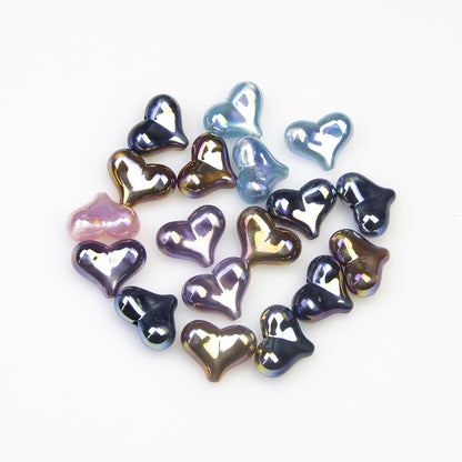 Moonlight Peach Heart Beads