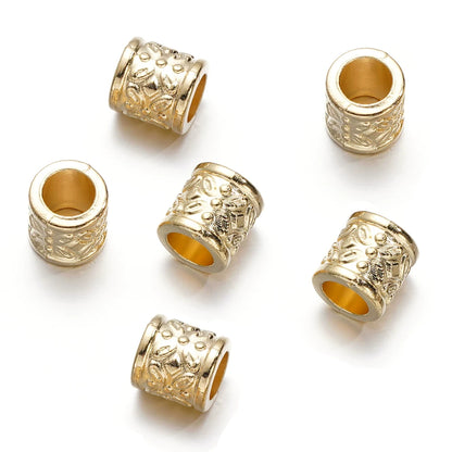 Large Hole Pearlescent Acrylic Spacer Beads 13 Golden 50 by Acrijoy