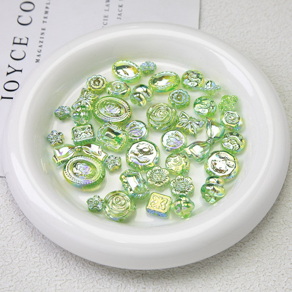 Moonlight Silver Electroplated Acrylic Beads