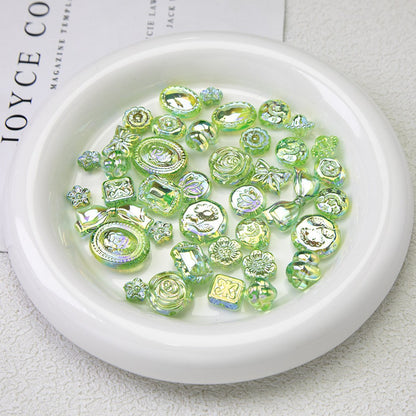 Moonlight Silver Electroplated Acrylic Beads