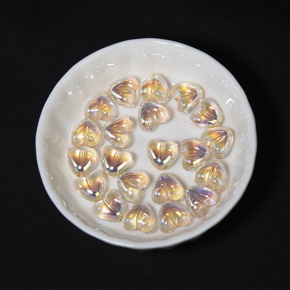 Moonlight Clear Acrylic Heart Beads