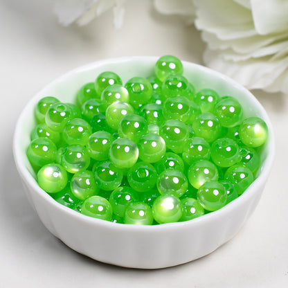 High Gloss Electroplated Moonlight Cat Eye Round Beads Picture color-19 8mm by Acrijoy