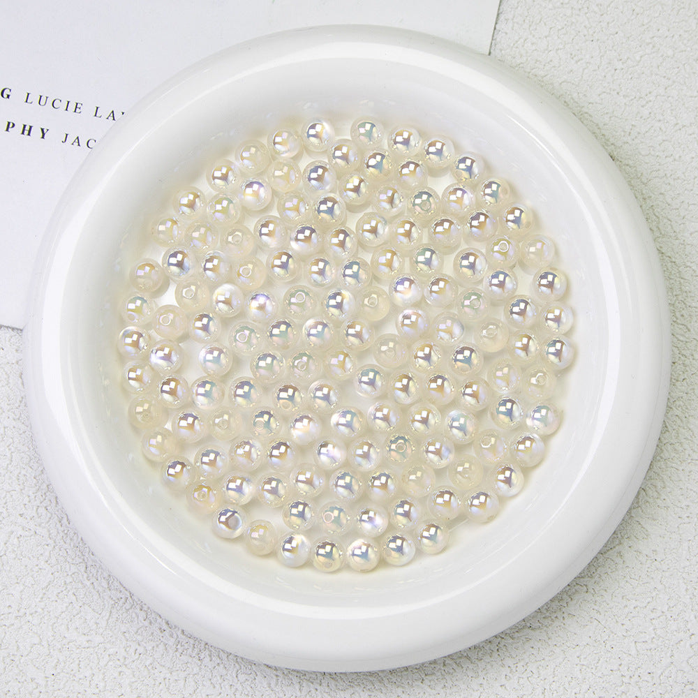 High Gloss Electroplated Moonlight Cat Eye Round Beads Picture color-03 8mm by Acrijoy