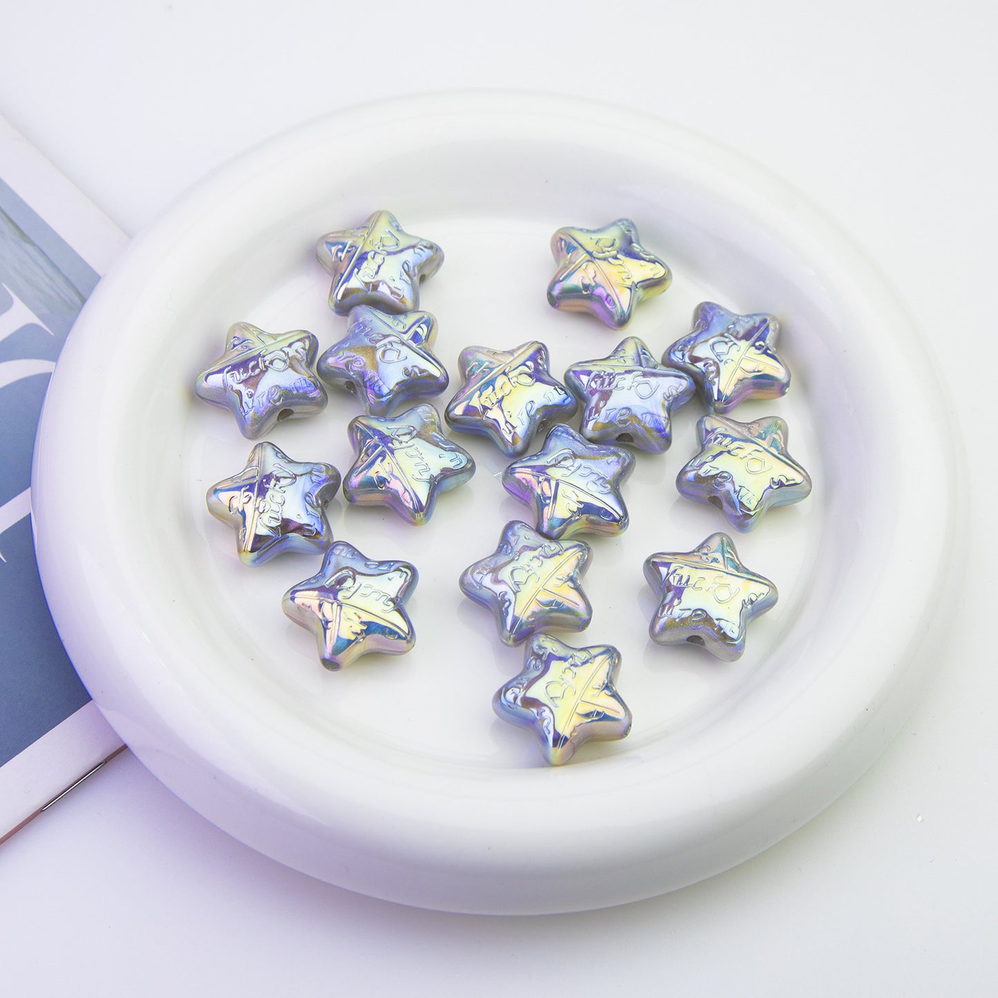 Moonlight Gray Acrylic Beads