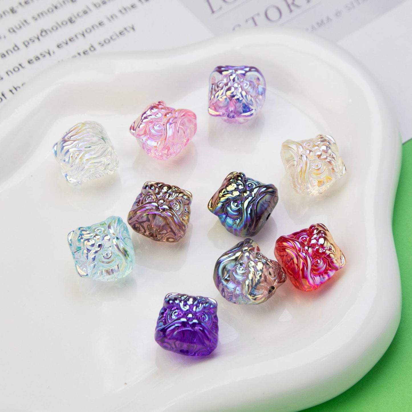 Moonlight Metallic Lion Dance Beads