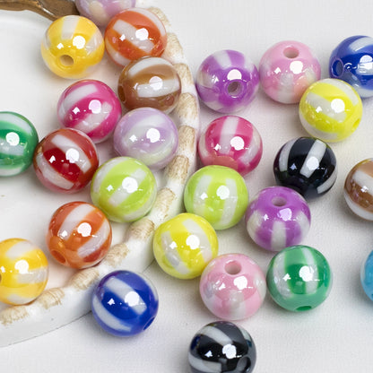 12mm Electroplated Circus Color Mix Acrylic Beads by Acrijoy