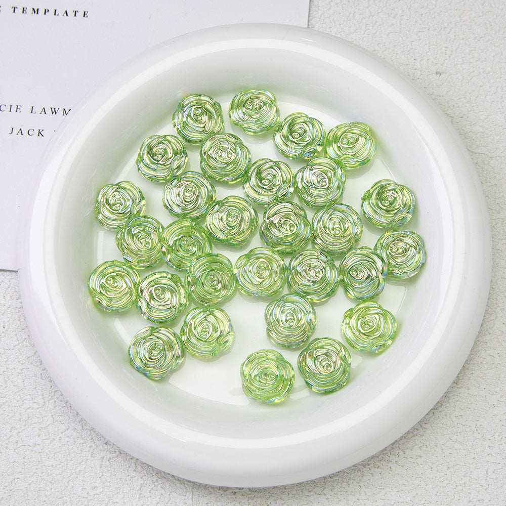 Moonlight Silver Electroplated Acrylic Beads