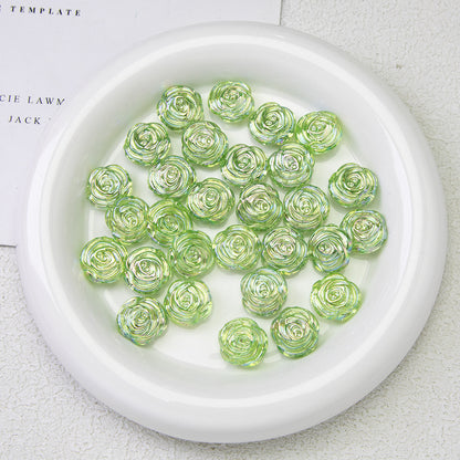 Moonlight Silver Electroplated Acrylic Beads