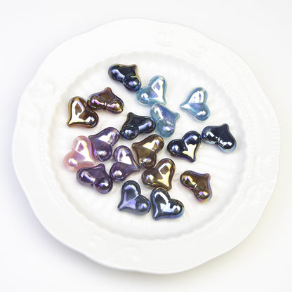 Moonlight Peach Heart Beads