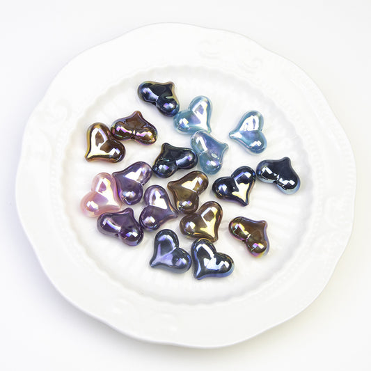 Moonlight Peach Heart Beads