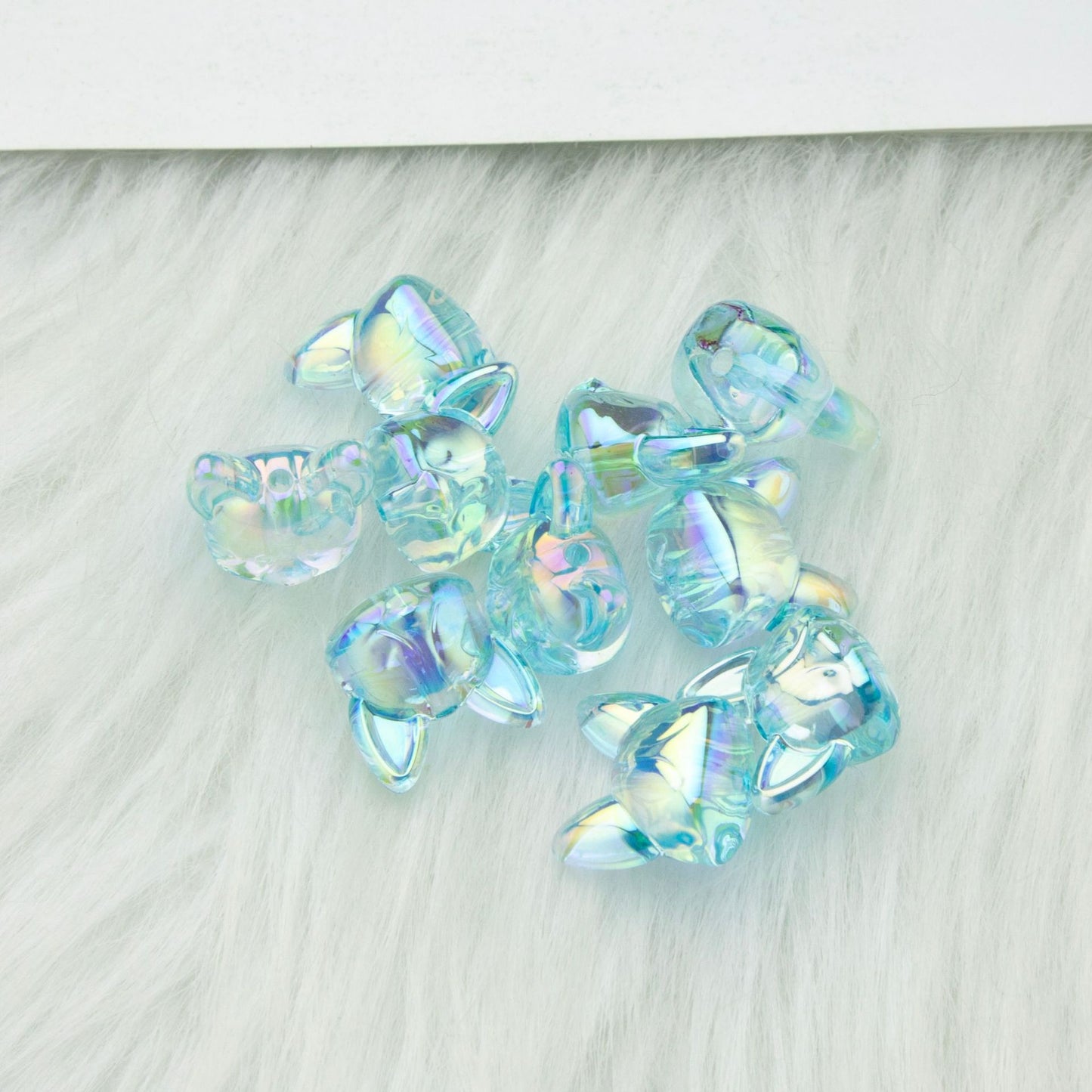 Transparent Acrylic Corgi Beads