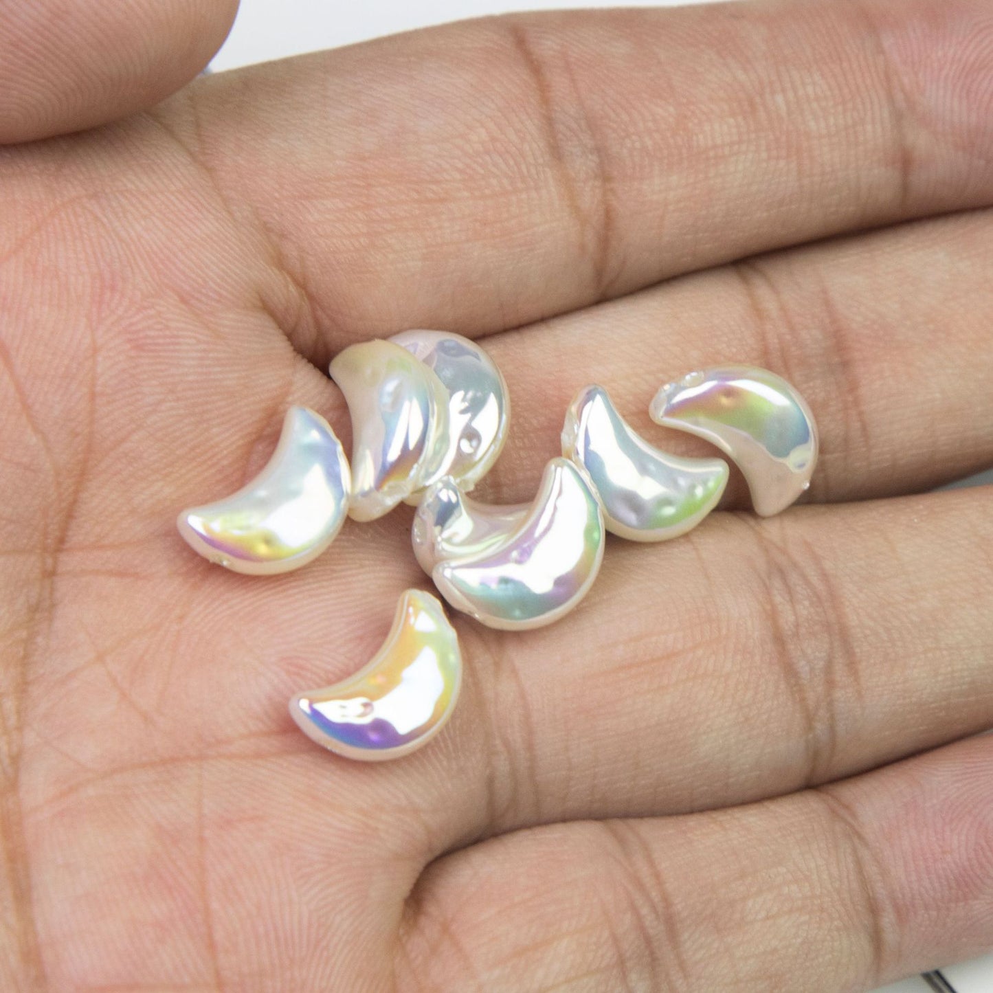 Baroque Moonlight Electroplated Beads