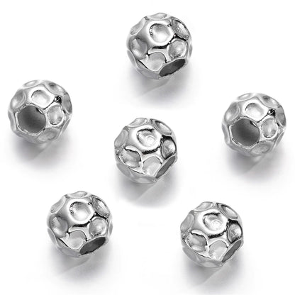Large Hole Pearlescent Acrylic Spacer Beads 28 Silver 50 by Acrijoy
