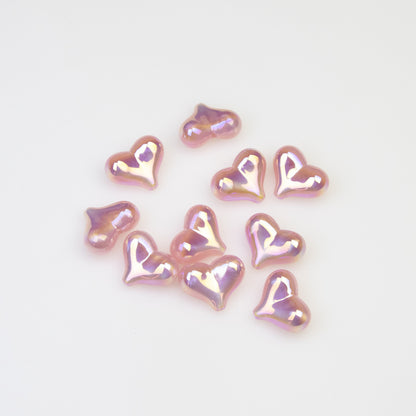 Moonlight Peach Heart Beads