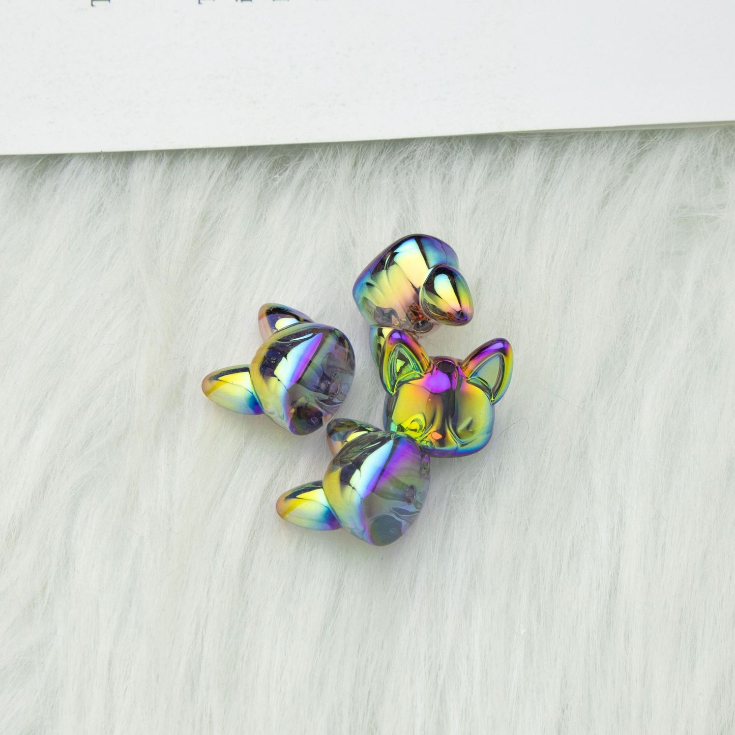 Transparent Acrylic Corgi Beads