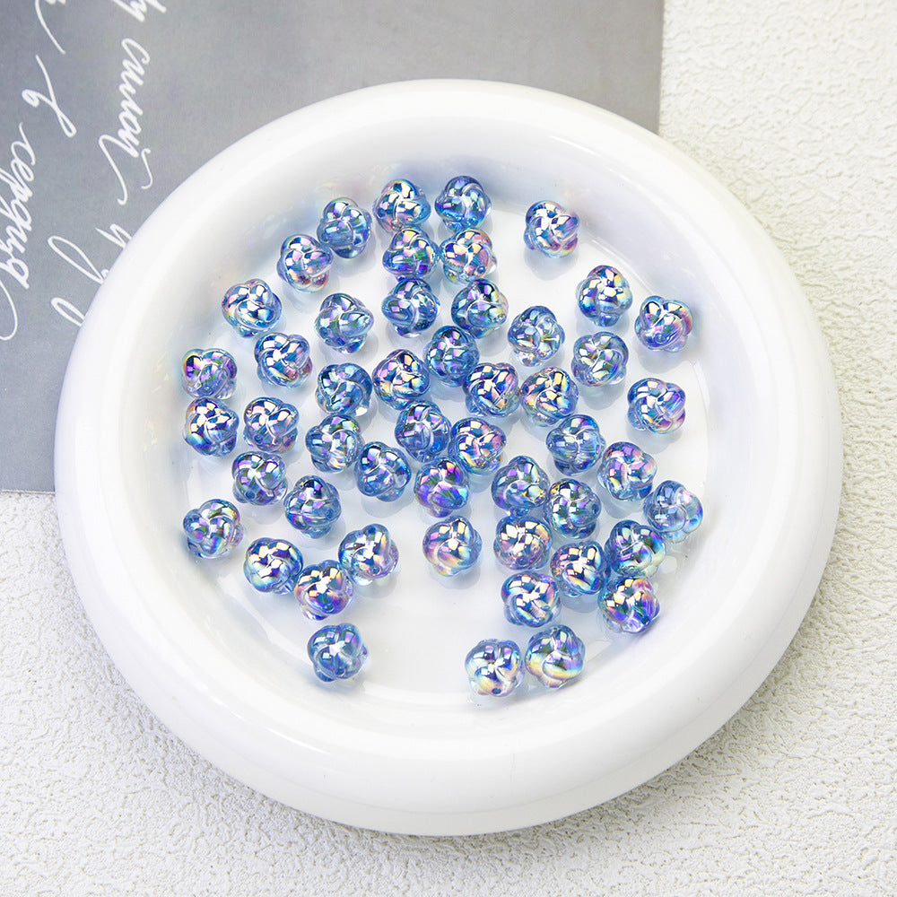 Moonlight Blue Electroplated Acrylic Beads